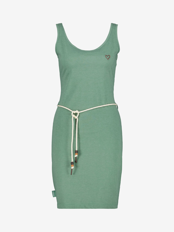 Alife and Kickin Zelené dámske krátke šaty so zaväzovaním Alife and Kickin Jennifer