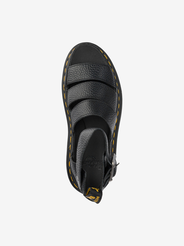 Dr. Martens Dr. Martens Clarissa II čierne dámske kožené sandále na platforme