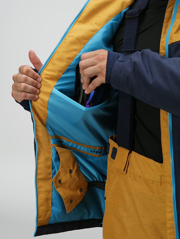 Loap Modro-žltá pánska lyžiarska bunda LOAP Lawrence