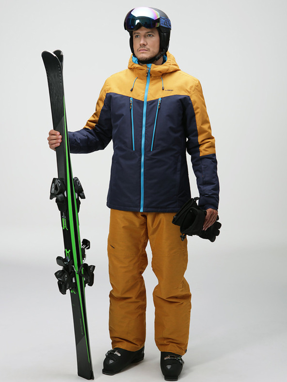 Loap Modro-žltá pánska lyžiarska bunda LOAP Lawrence