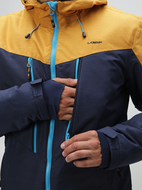 Loap Modro-žltá pánska lyžiarska bunda LOAP Lawrence