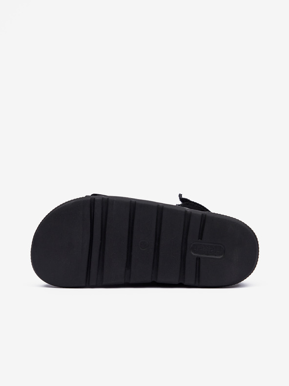 Rieker Čierne dámske sandále na platforme Rieker