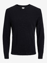 Jack & Jones Čierny pánsky sveter Jack & Jones Basic
