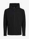 Jack & Jones Čierna pánska mikina Jack & Jones Cloud Zip Hoodie