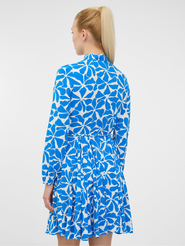 Orsay Modré dámske košeľové šaty ORSAY