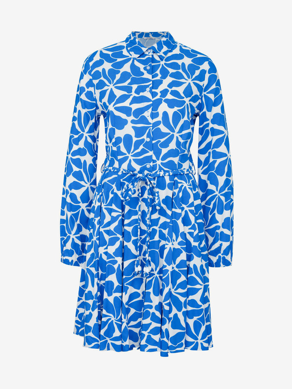 Orsay Modré dámske košeľové šaty ORSAY