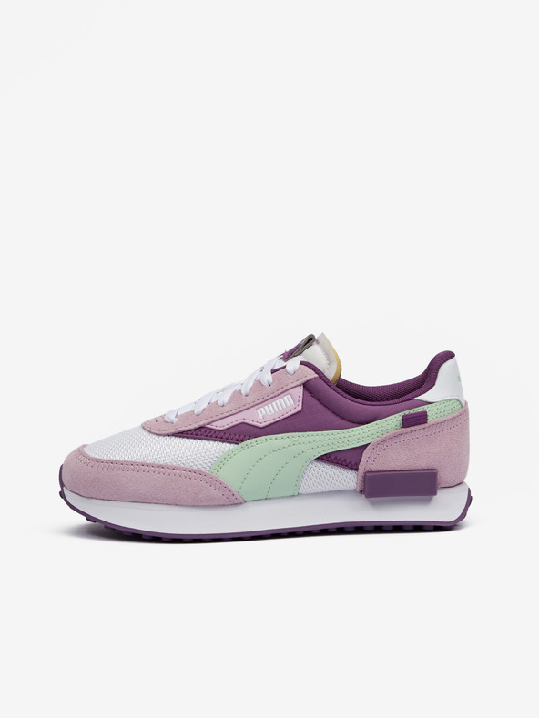 Puma Bielo-fialové dámske tenisky so semišovými detailmi Puma Future Rider Soft