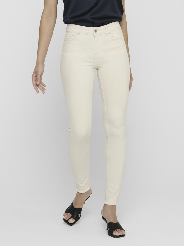 ONLY Krémové skinny fit džínsy ONLY Blush