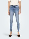 ONLY Modré dámske džínsy skinny fit s vyšívaným efektom ONLY Blush