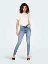 ONLY Modré dámske džínsy skinny fit s vyšívaným efektom ONLY Blush