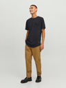 Jack & Jones Čierne pánske tričko Jack & Jones Noa s vreckami