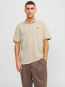 Jack & Jones Béžová pánska polokošeľa Jack & Jones Bluwin
