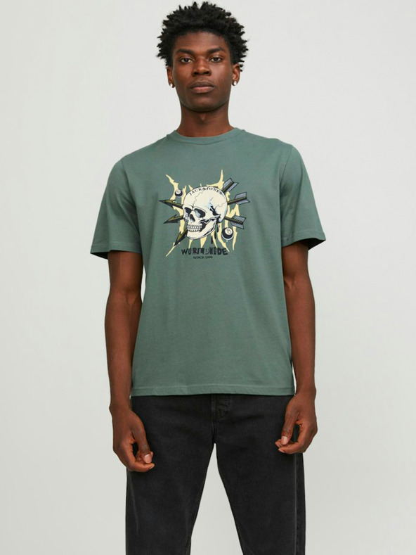 Jack & Jones Zelené pánske tričko Jack & Jones