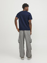 Jack & Jones Tmavomodré pánske tričko Jack & Jones Map