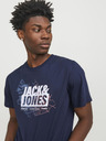 Jack & Jones Tmavomodré pánske tričko Jack & Jones Map