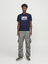 Jack & Jones Tmavomodré pánske tričko Jack & Jones Map