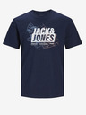 Jack & Jones Tmavomodré pánske tričko Jack & Jones Map