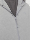 Jack & Jones Svetlošedá pánska mikina Jack & Jones Cloud na zips s kapucňou
