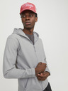 Jack & Jones Svetlošedá pánska mikina Jack & Jones Cloud na zips s kapucňou