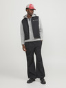 Jack & Jones Svetlošedá pánska mikina Jack & Jones Cloud na zips s kapucňou