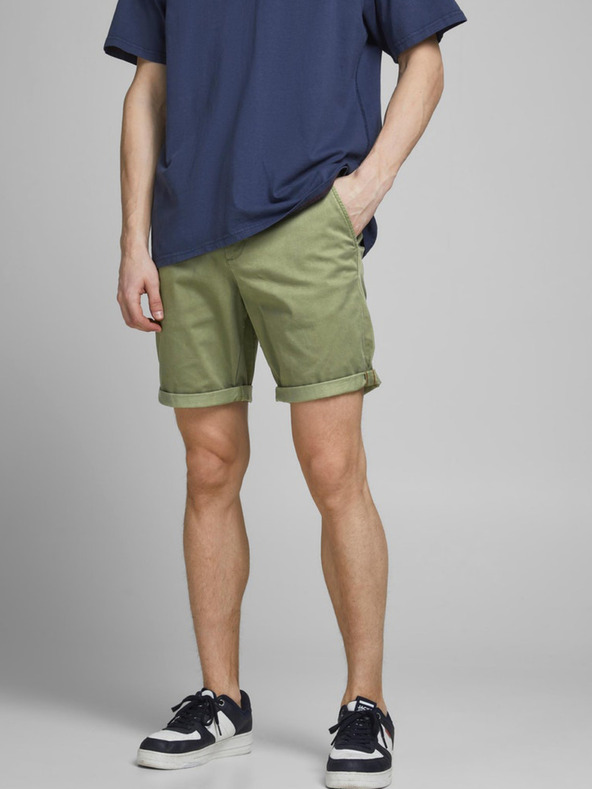 Jack & Jones Jack & Jones Bowie Khaki pánske chino šortky