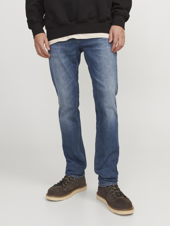 Jack & Jones Modré pánske slim fit džínsy Jack & Jones Tim