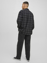 Jack & Jones Čierne pánske džínsy rovného strihu Jack & Jones Eddie