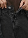 Jack & Jones Čierne pánske džínsy rovného strihu Jack & Jones Eddie