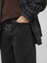 Jack & Jones Čierne pánske džínsy rovného strihu Jack & Jones Eddie