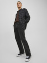 Jack & Jones Čierne pánske džínsy rovného strihu Jack & Jones Eddie