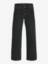 Jack & Jones Čierne pánske džínsy rovného strihu Jack & Jones Eddie