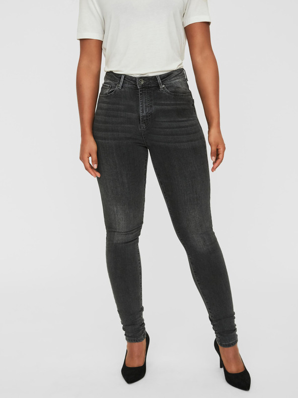 Vero Moda Tmavosivé dámske džínsy skinny fit VERO MODA