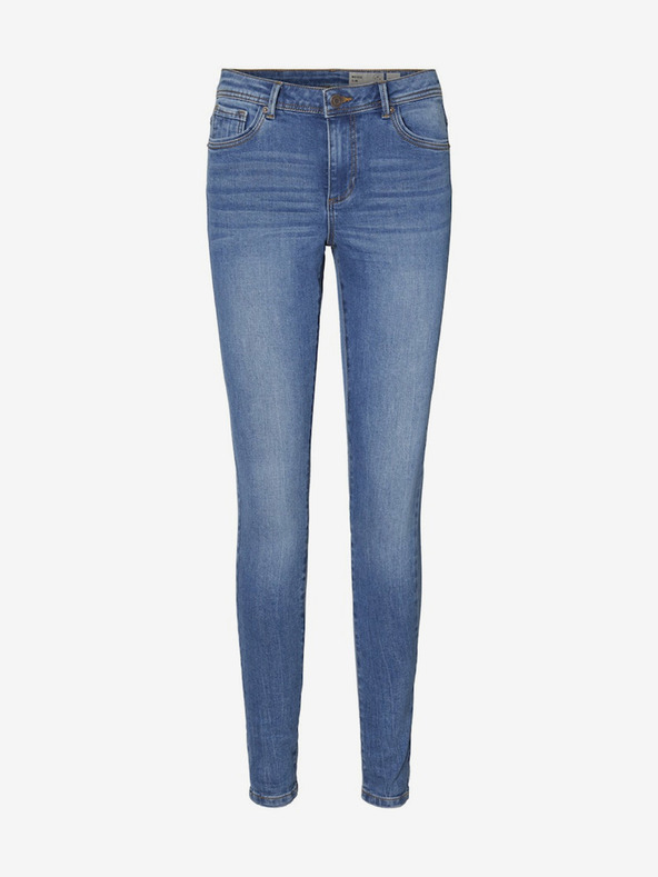 Vero Moda Modré dámske skinny fit džínsy VERO MODA Tanya