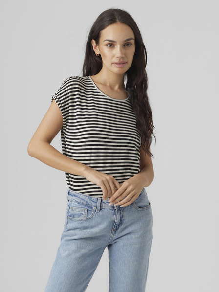 Vero Moda Bielo-čierna dámska pruhovaná košeľa Vero Moda Ava