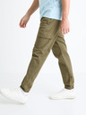 Celio Khaki pánske cargo nohavice Celio Dolyte