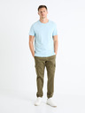 Celio Khaki pánske cargo nohavice Celio Dolyte