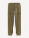 Celio Khaki pánske cargo nohavice Celio Dolyte