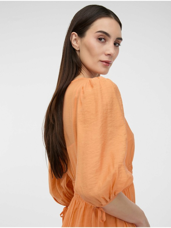 Orsay Oranžové dámske midi šaty ORSAY