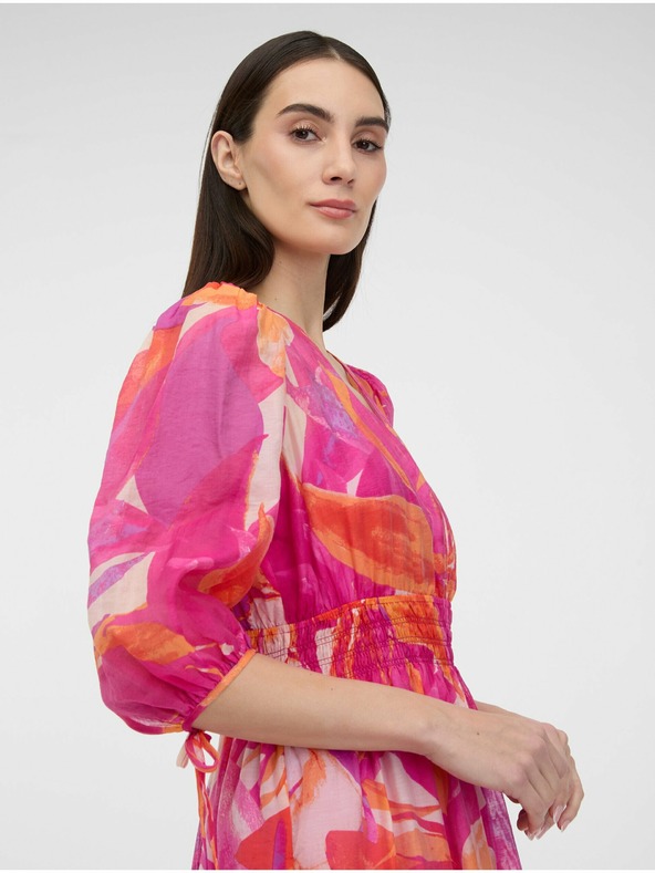 Orsay Tmavo ružové dámske midi šaty ORSAY