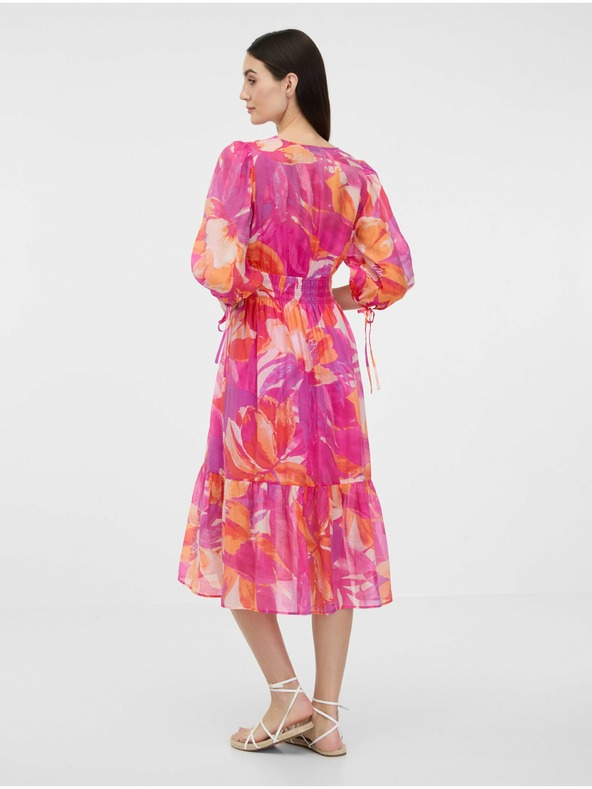 Orsay Tmavo ružové dámske midi šaty ORSAY