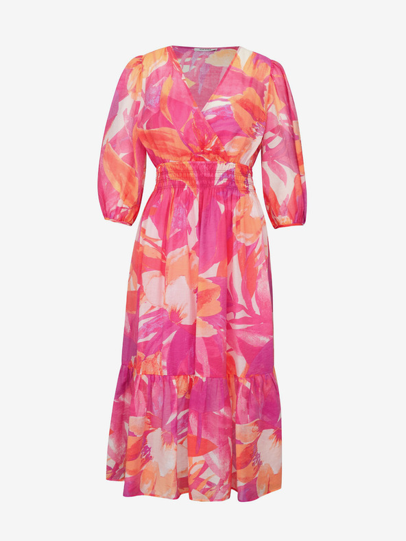 Orsay Tmavo ružové dámske midi šaty ORSAY