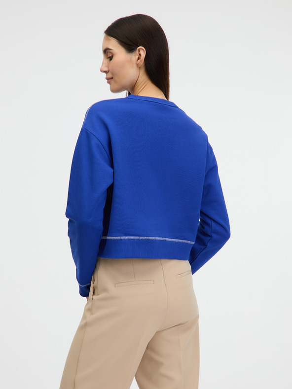 Scotch & Soda Tmavomodrá dámska krátka mikina Scotch & Soda