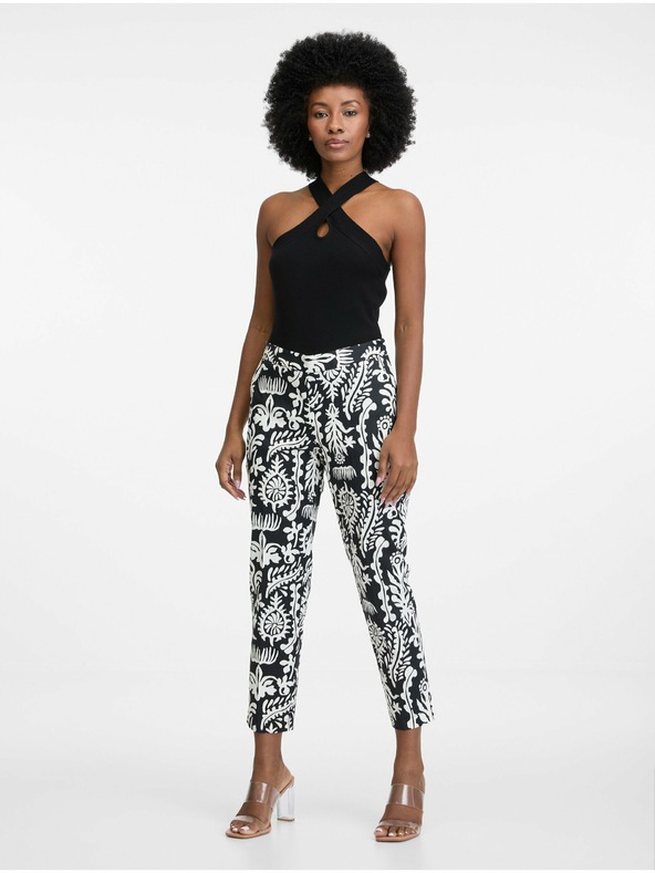 Orsay Čierno-biele dámske vzorované nohavice ORSAY