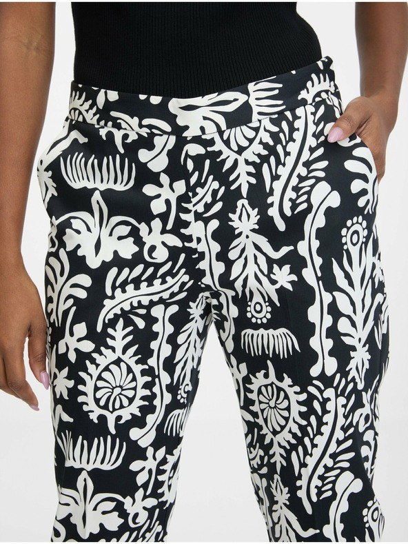Orsay Čierno-biele dámske vzorované nohavice ORSAY