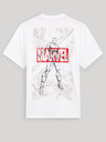 Celio Biele pánske tričko s potlačou Celio Marvel Iron Man