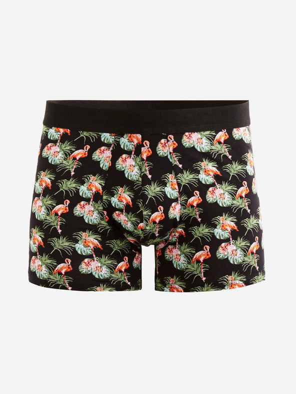Celio Čierne pánske vzorované boxerky Celio Giboflaman