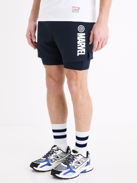 Celio Tmavomodré športové šortky Celio Marvel Captain America
