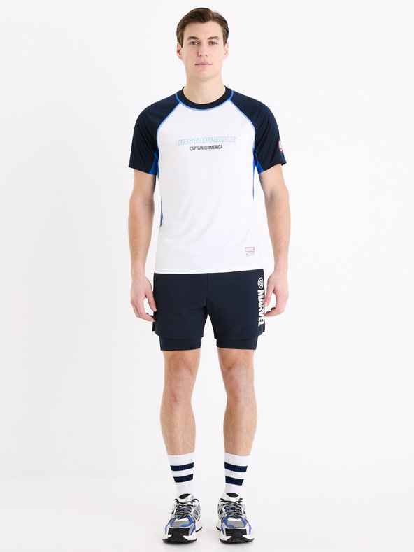 Celio Tmavomodré športové šortky Celio Marvel Captain America