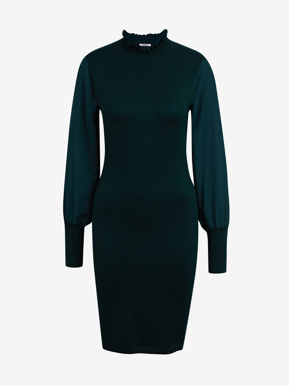 Orsay Tmavozelené dámske úpletové puzdrové šaty ORSAY