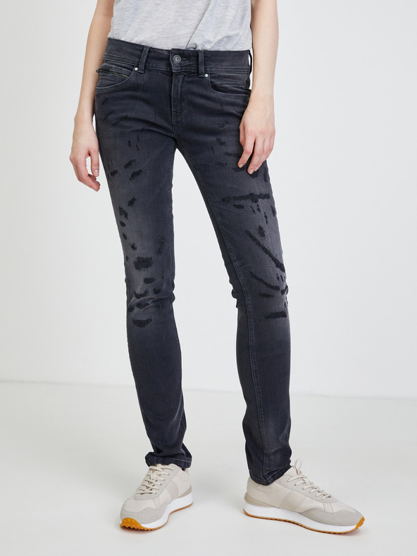 Pepe Jeans Tmavosivé dámske slim fit džínsy Pepe Jeans